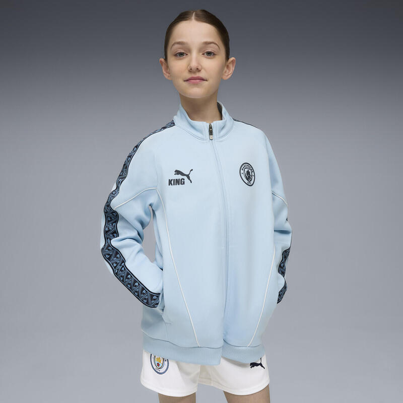Geacă copii fermoar complet King Anthem, gri închis PUMA