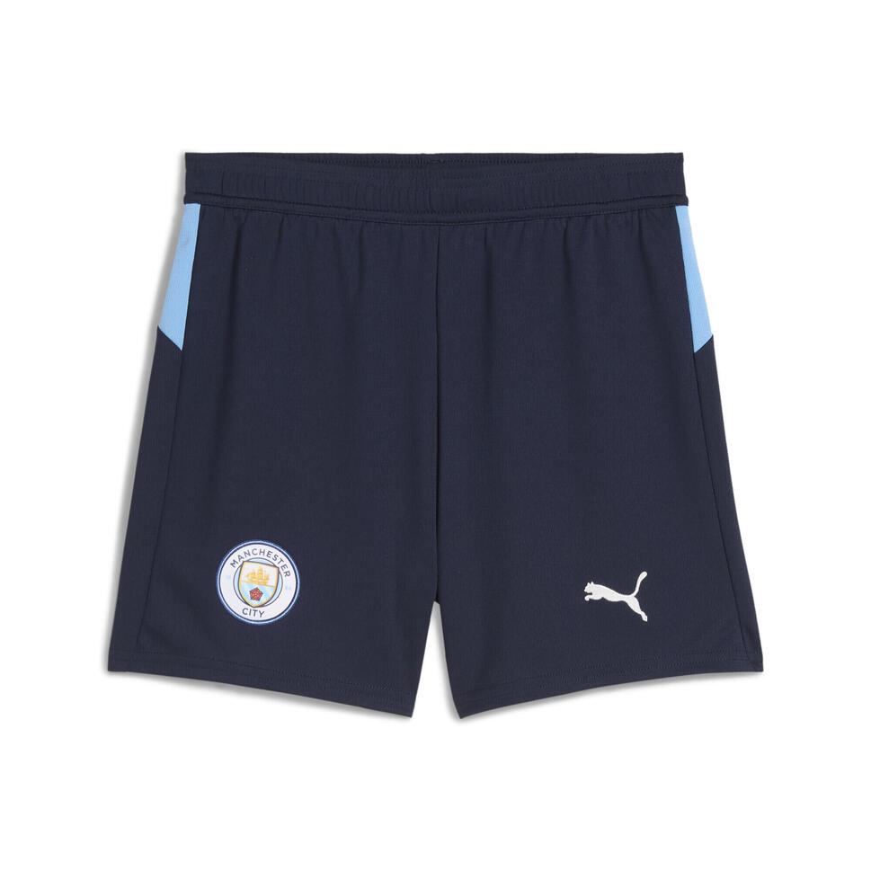 Młodzieżowe szorty Manchester City 25/26 PUMA Deep Navy Team Light Blue