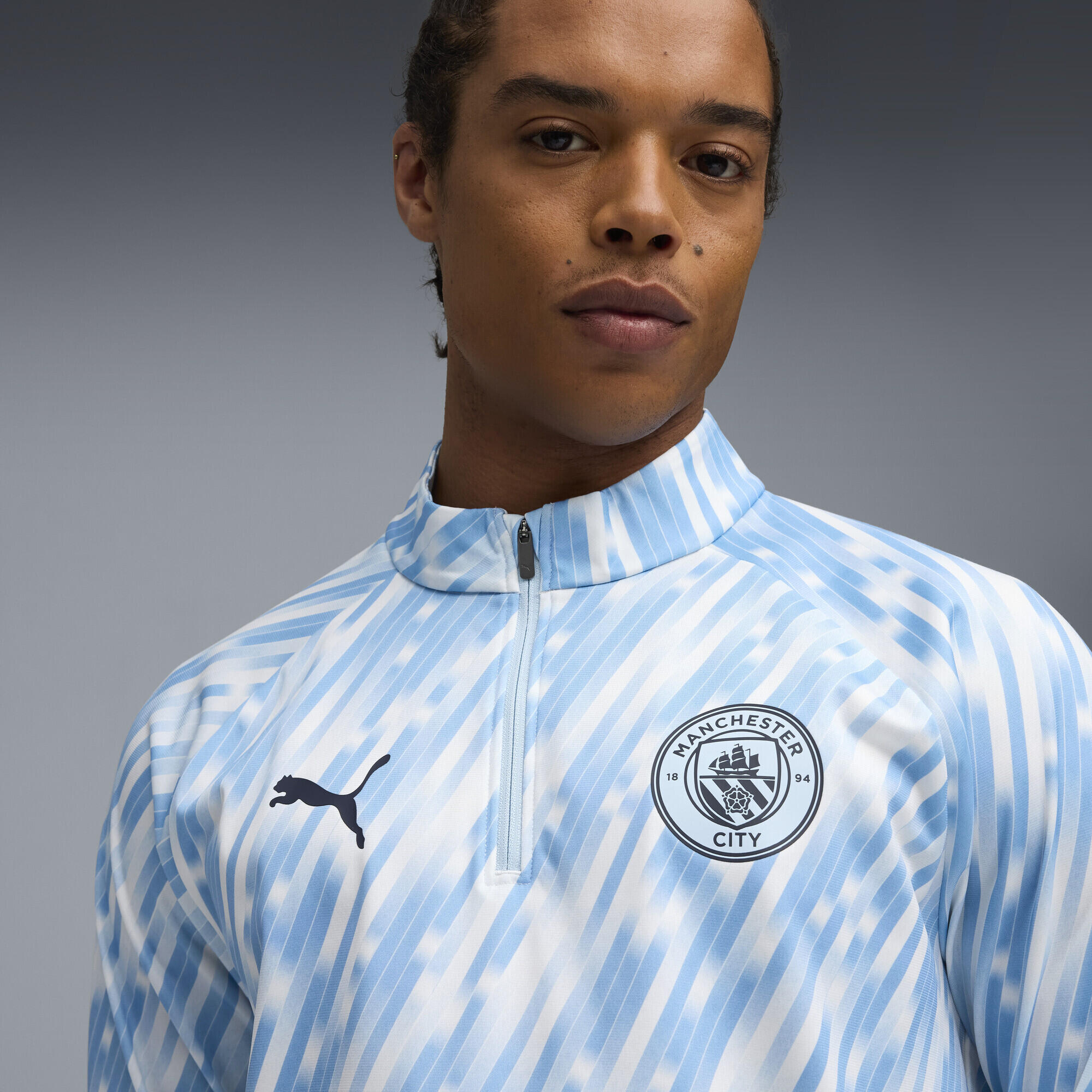 Haut d’avant-match à 1/4 fermeture éclair Manchester City Homme PUMA 3/7