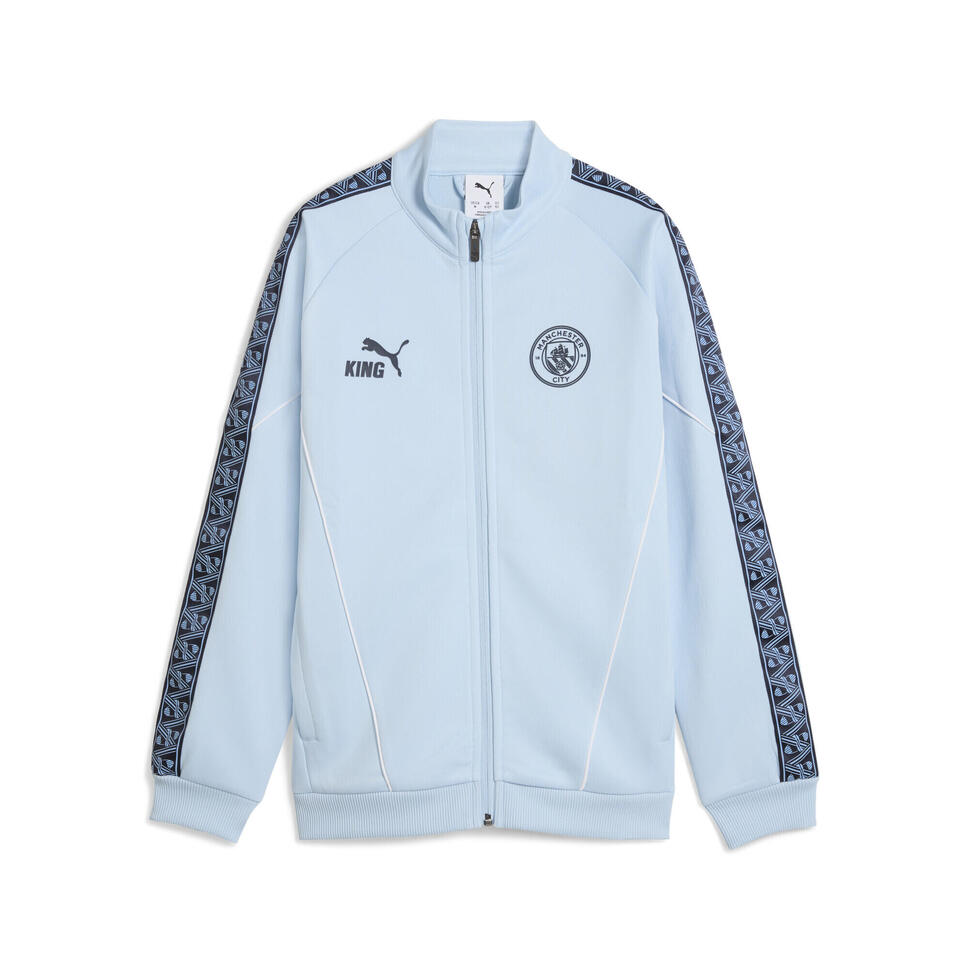 Młodzieżowa kurtka Manchester City KING Anthem PUMA Silver Sky Deep Navy Blue