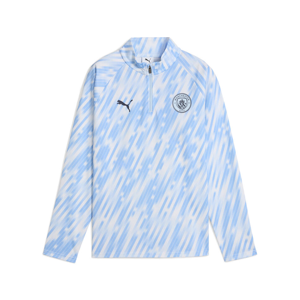Młodzieżowa bluza przedmeczowa z zamkiem 1/4 Manchester City PUMA