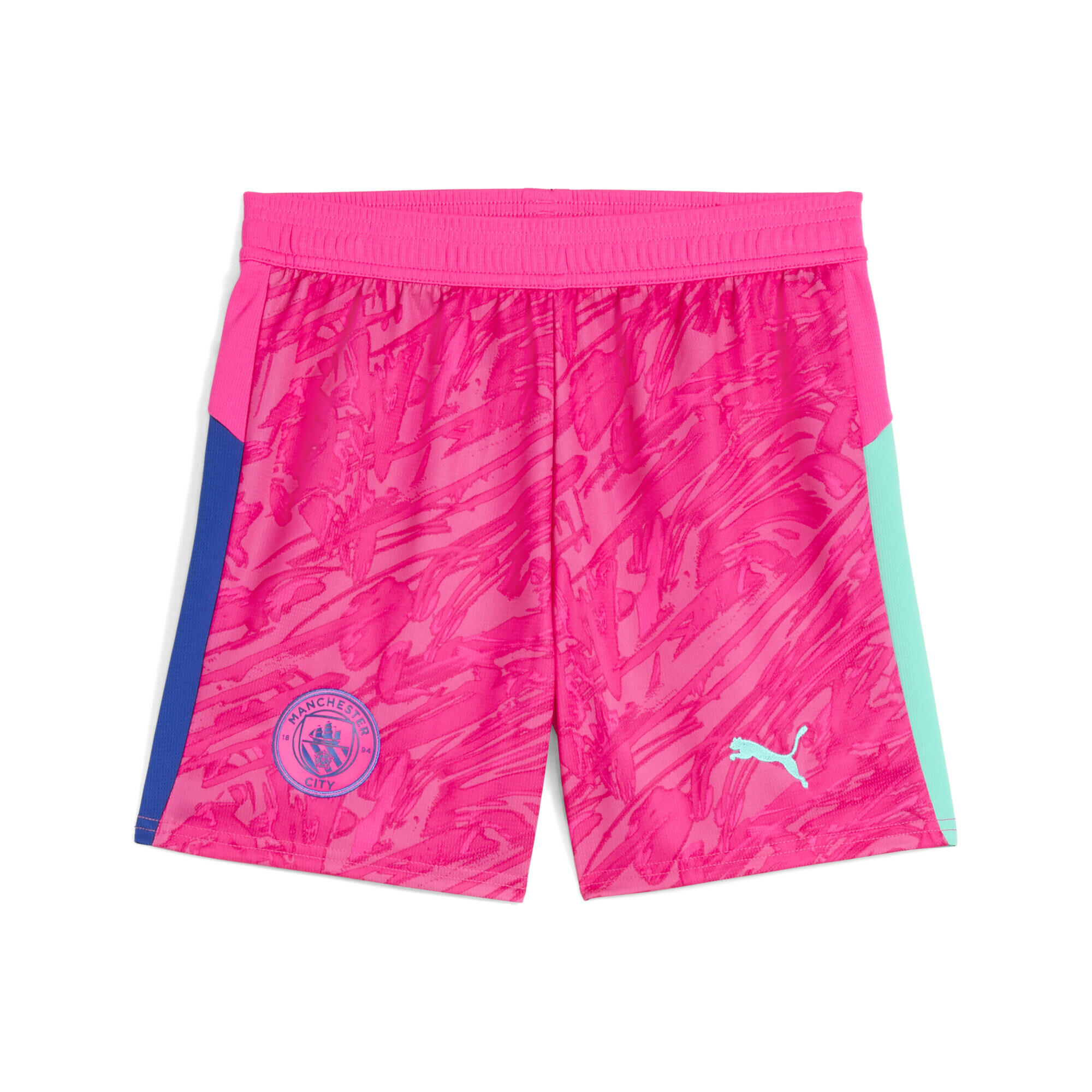 Puma - Short De Gardien De But 25/26 Manchester City Enfant Et Adolescent Puma - Short - Rose|vert - Decathlon