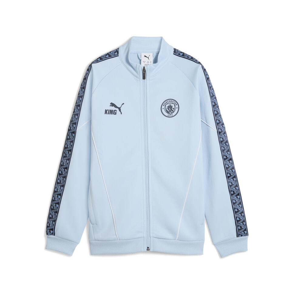 Młodzieżowa kurtka Manchester City KING Anthem PUMA Silver Sky Deep Navy Blue