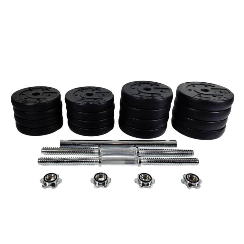 Set gantere si haltera 50 kg Vulkan® conexiuni metalice