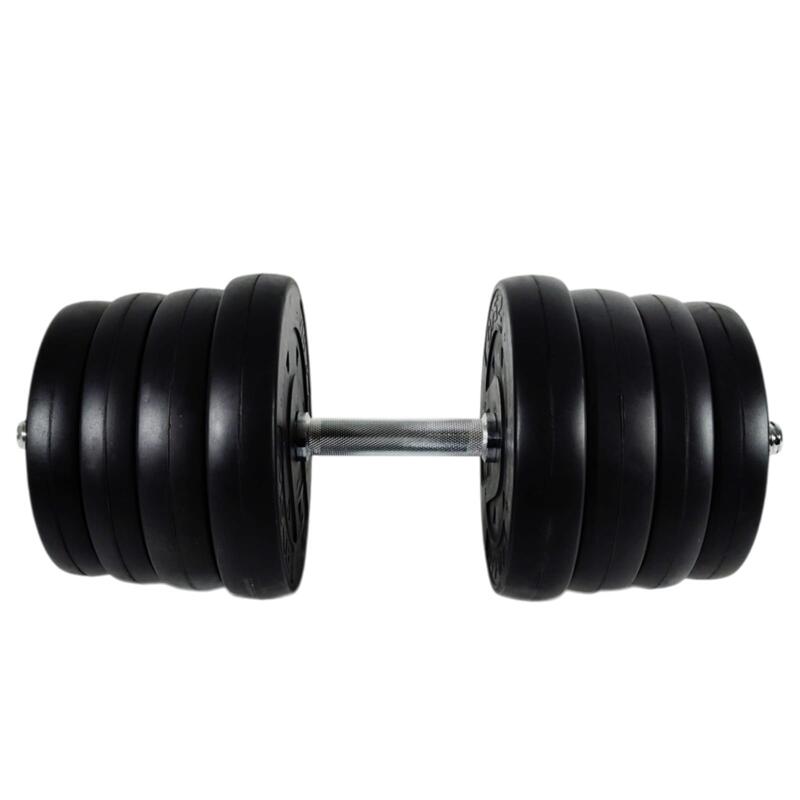 Set gantere si haltera 50 kg Vulkan® conexiuni metalice