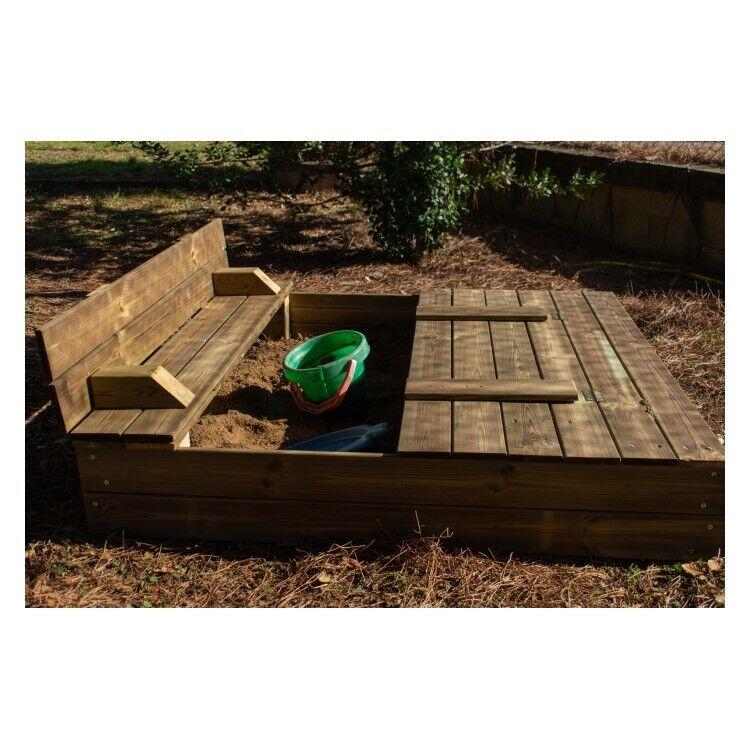 Masgames Arenero Con Cubierta Arenero De Madera Masgames BASIC L