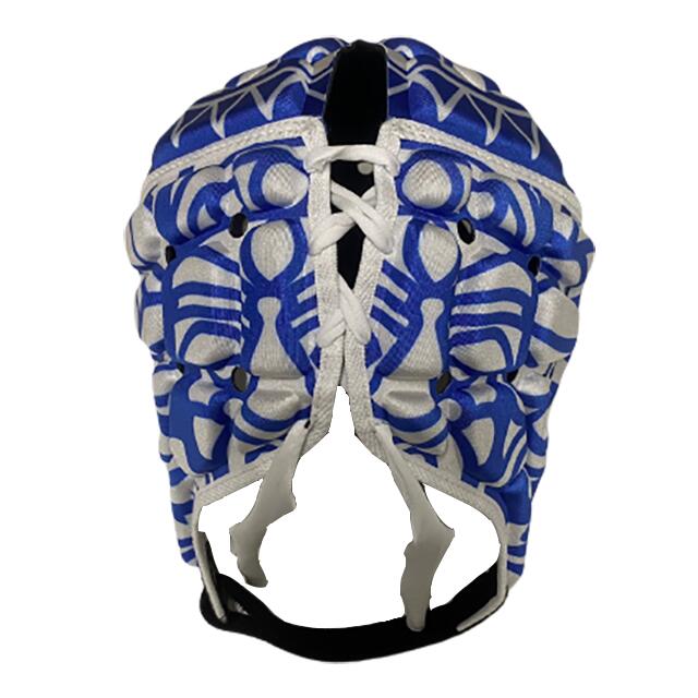 Casque de rugby Impact pour adulte Samoa Blanc et bleu 5/5