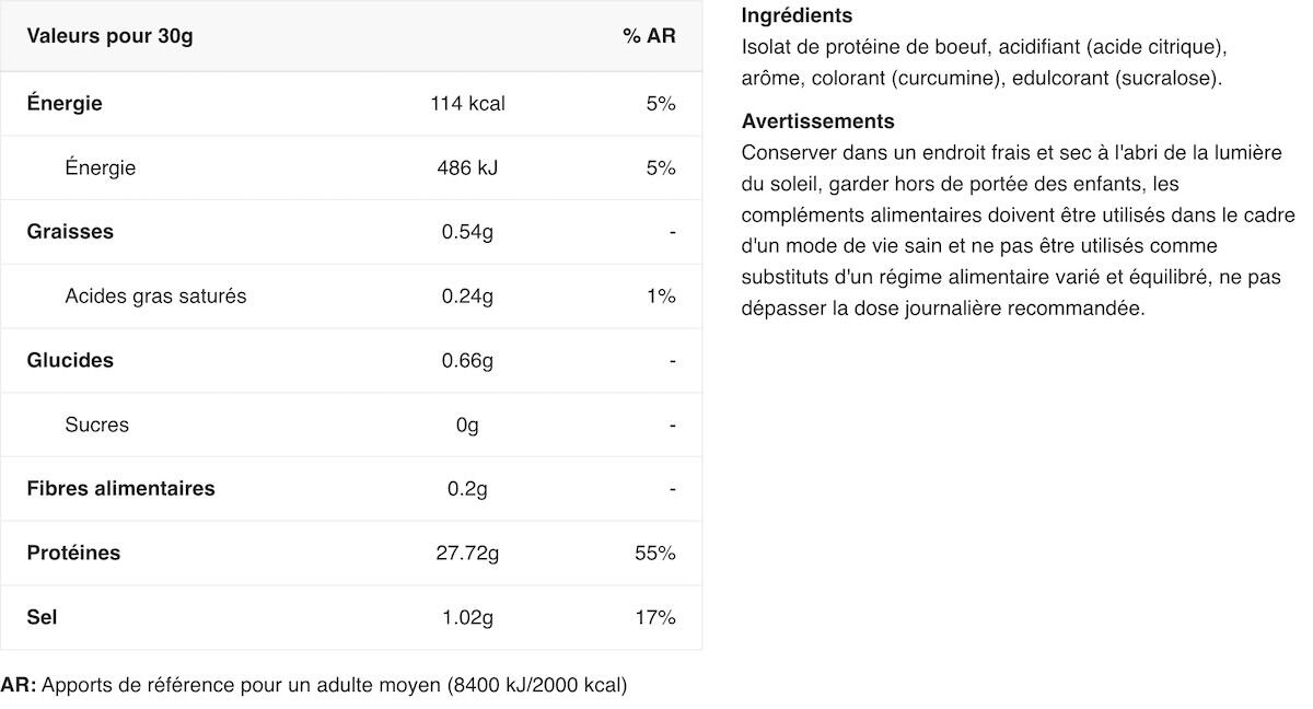 Protéine de bœuf - Beef-XP Clear Beef Protein - Millions d'Ananas 150g 2/2