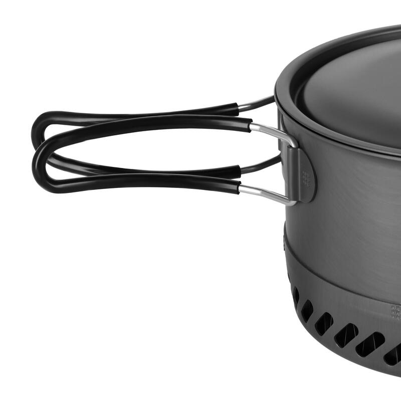 Oală de camping din aluminiu cu radiator și capac, 1000 ml NC4203 NILS CAMP