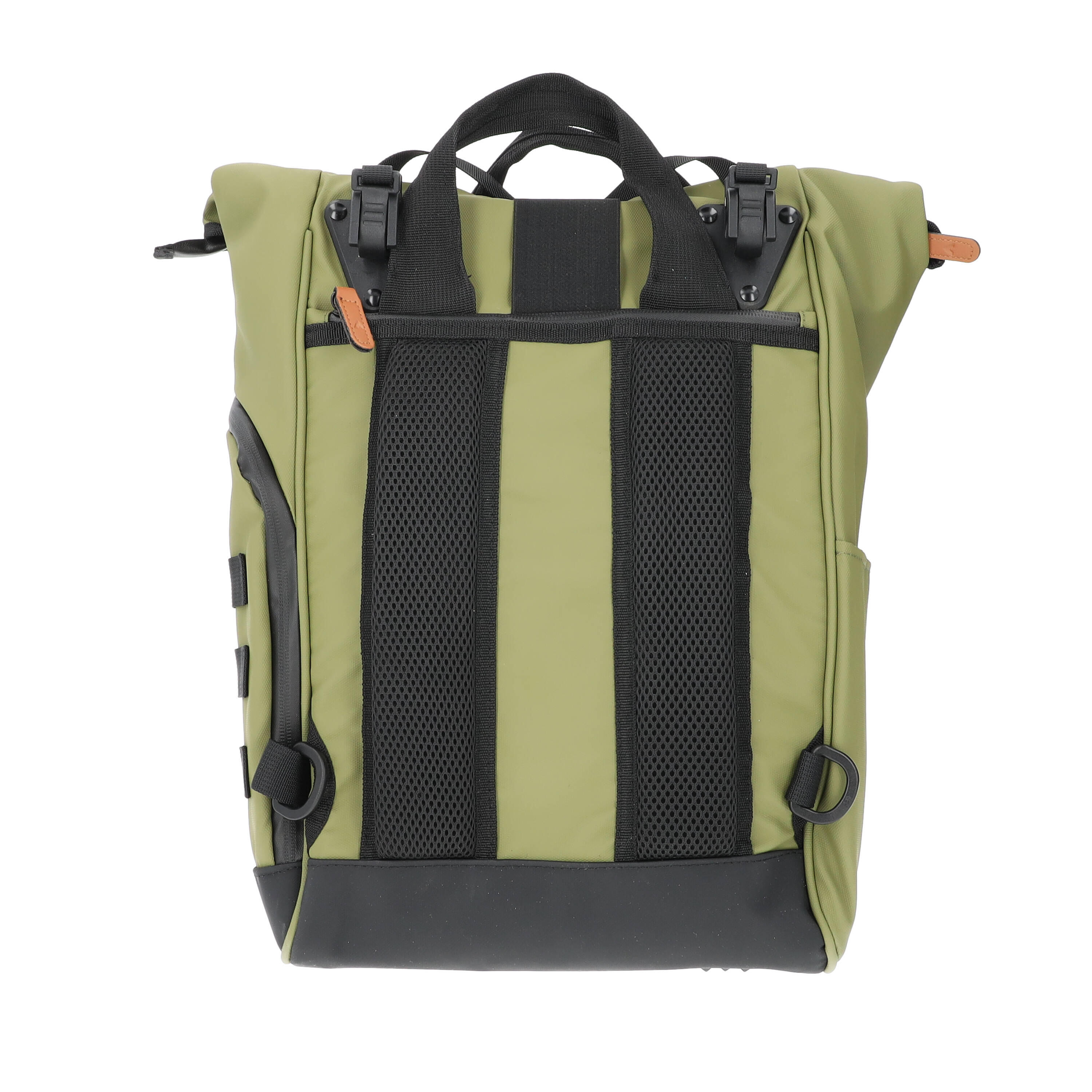 Borsa posteriore per bicicletta trasformabile in zaino KAKI da 22L 3/7