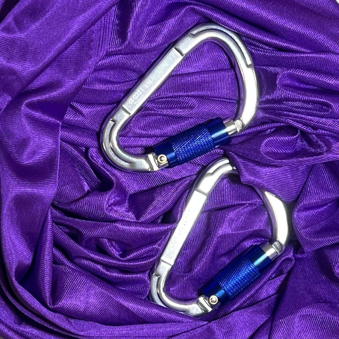 Hamac aerial yoga 5m, prêt à monter avec 2 mousquetons 3/3