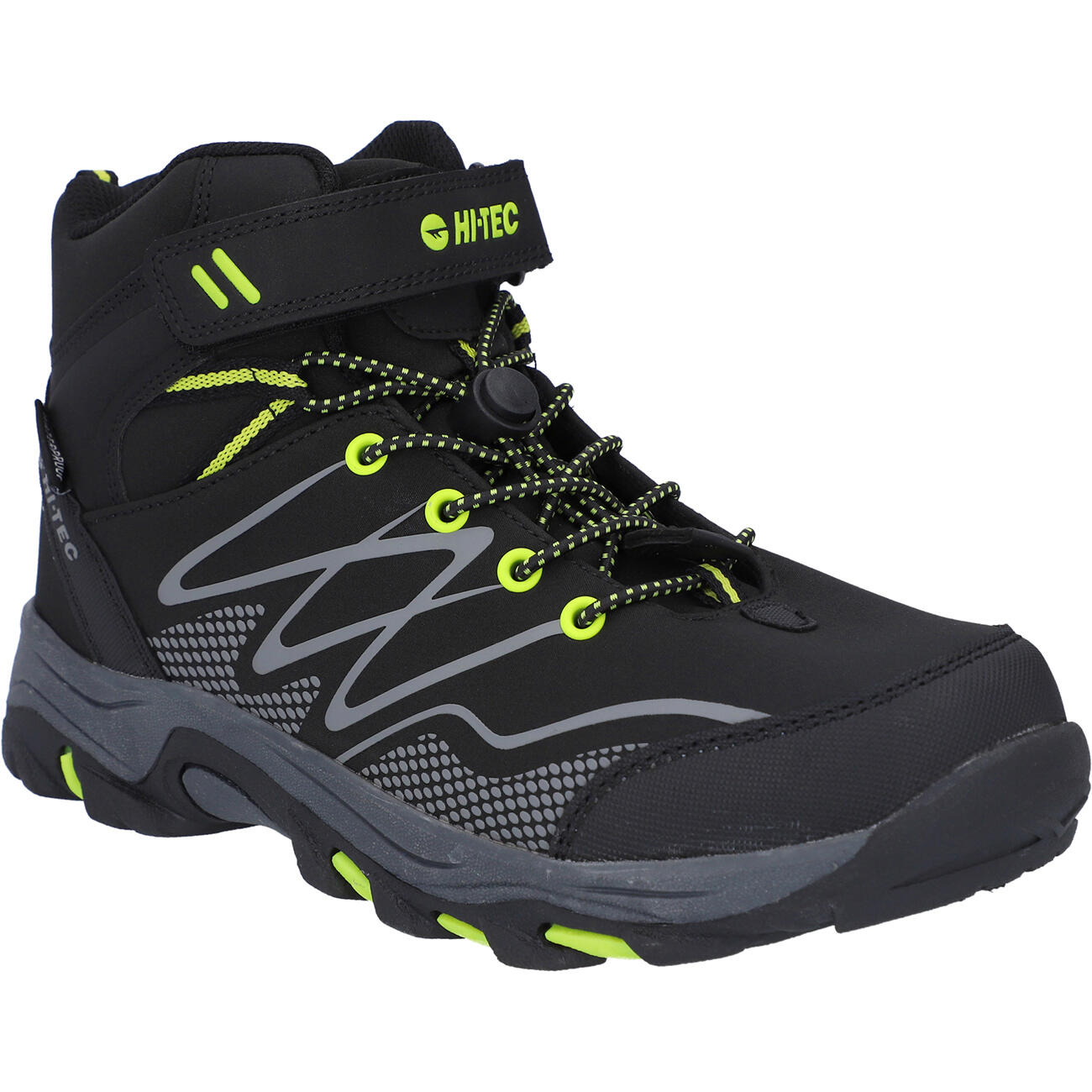 HI-TEC Hi-Tec Blackout Mid Wp Jr Wandelschoenen Hoge Hiel ZWART/LIMOEN 31 6/7