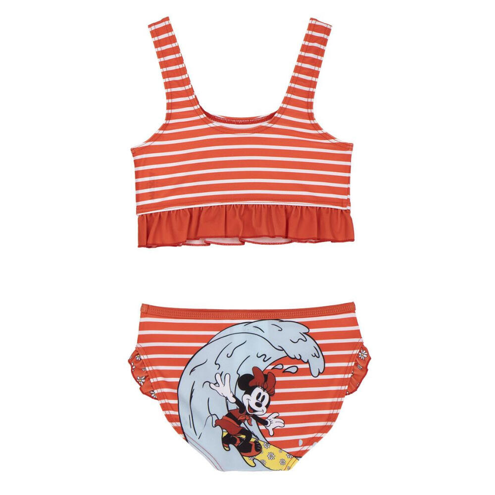 Bañador Bikini Minnie Mouse Surf Rojo Rayas Niña 2/3
