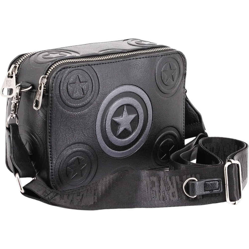 Bolso Bandolera Capitán América Defense Negro 3/3