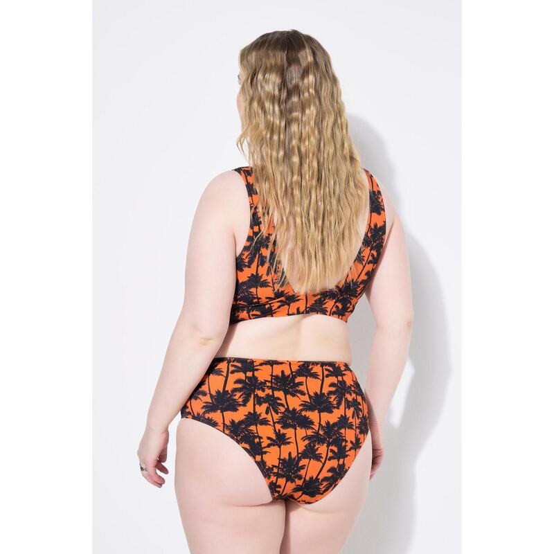 Damskie Figi od bikini wysoki stan nadruk z palmami