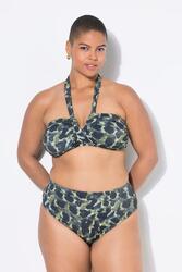 Femme Bas de bikini taille haute et imprimé camouflage