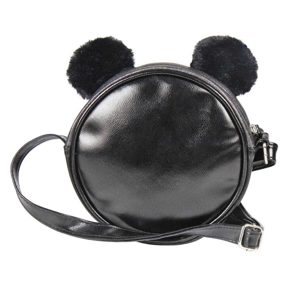 Bolso Bandolera Mickey Mouse Negro Redondo Con Lentejuelas 2/3