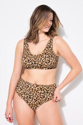 Damen Bikini Slip Panty Leo High Waist Shaping