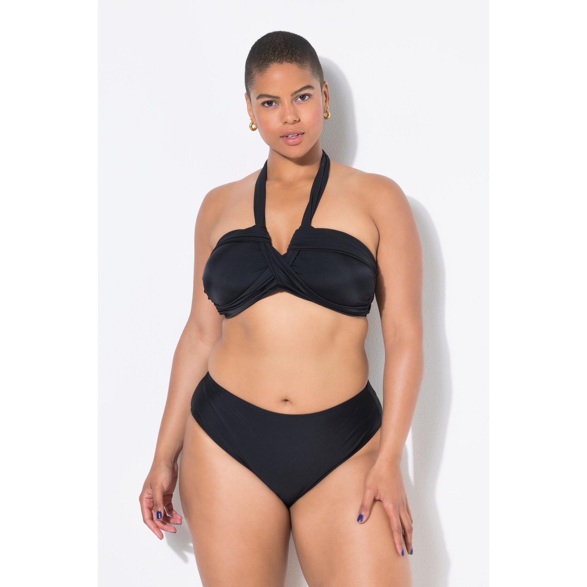 Damski Top od bikini miękkie miseczki drapowanie na biuście