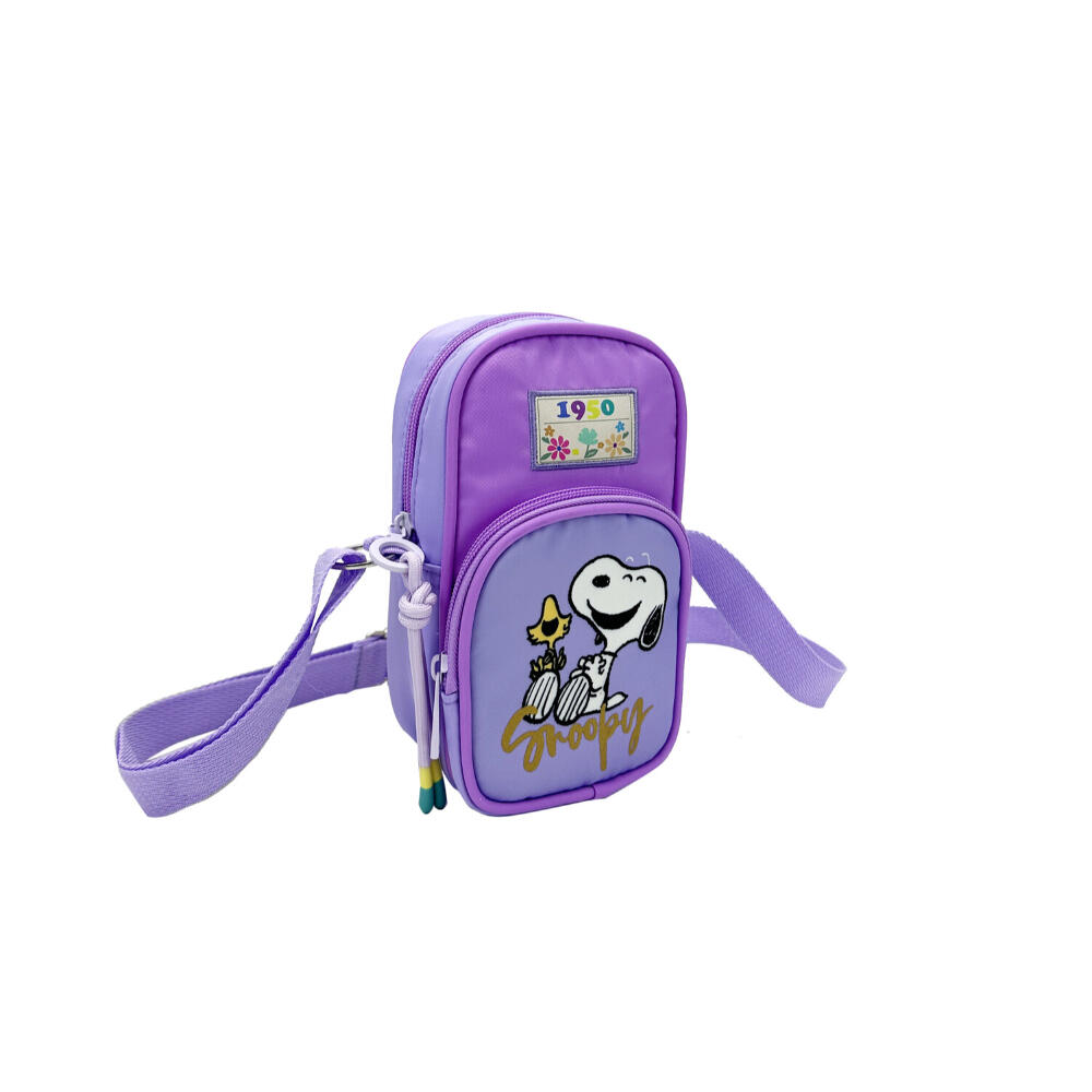 Bolso bandolera - Sportswear - Unisex - Mini con estampado Snoopy - Morado 2/3