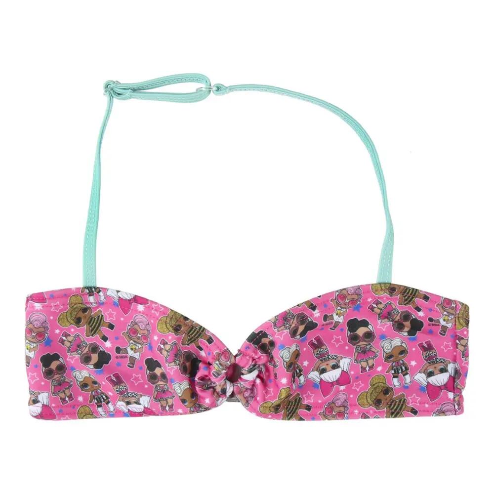 Bañador - Sport - Niña - Bikini estampado, cierre clip - Rosa 2/3