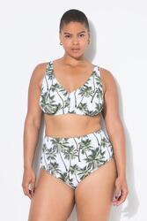 Femme Haut de bikini avec bonnets souples imprimé palmiers