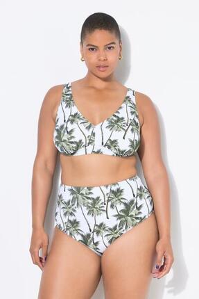 Femme Haut de bikini avec bonnets souples imprimé palmiers