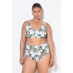 Femme Haut de bikini avec bonnets souples imprimé palmiers