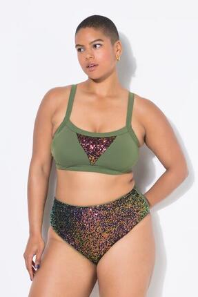 Femme Haut de bikini avec bonnets souples paillettes