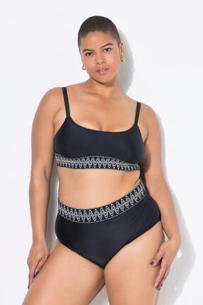 Femme Haut de bikini bonnets souples bande avec broderies sous la poitrine