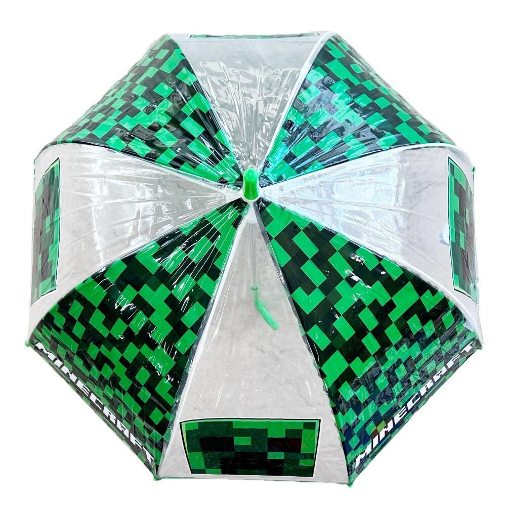 Paraguas Transparente Minecraft Verde 3/3