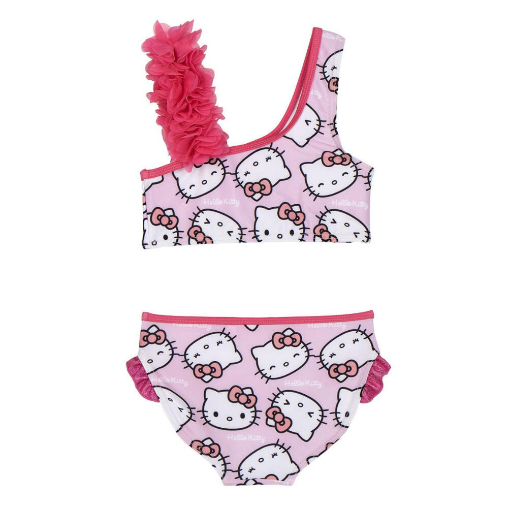 Bañador Bikini Hello Kitty Rosa Caritas Estampadas Niña 2/3