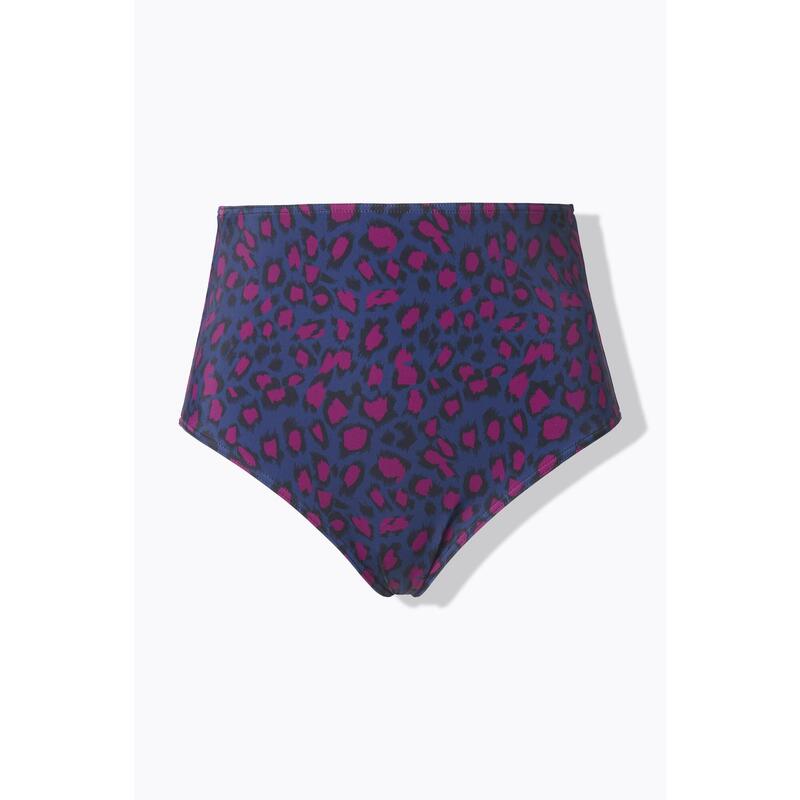 Damskie Figi od bikini wysoki stan kolorowy wzór w panterkę
