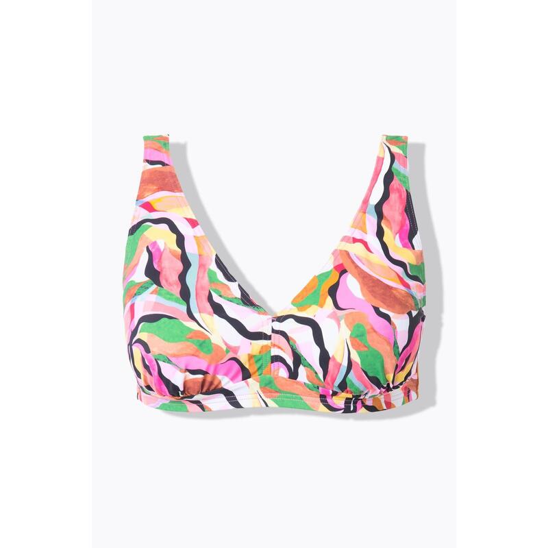Damski Top od bikini miękkie miseczki kolorowy nadruk