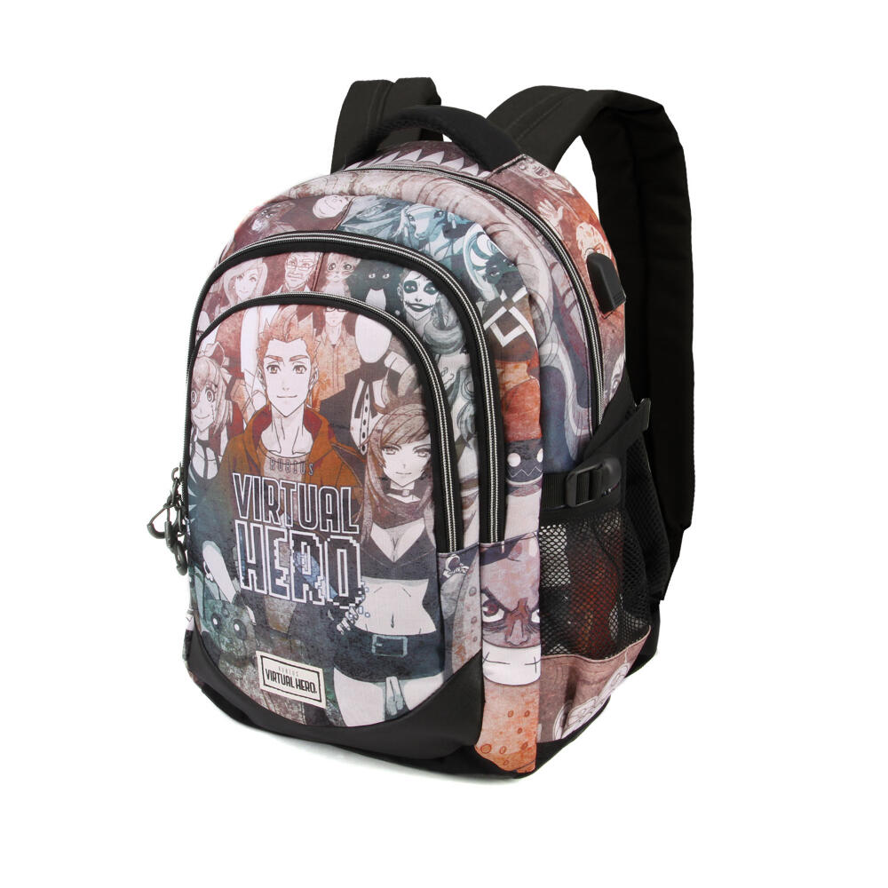 Mochila Running Unisex, 2 compartimentos, USB - Virtual Hero 2/3