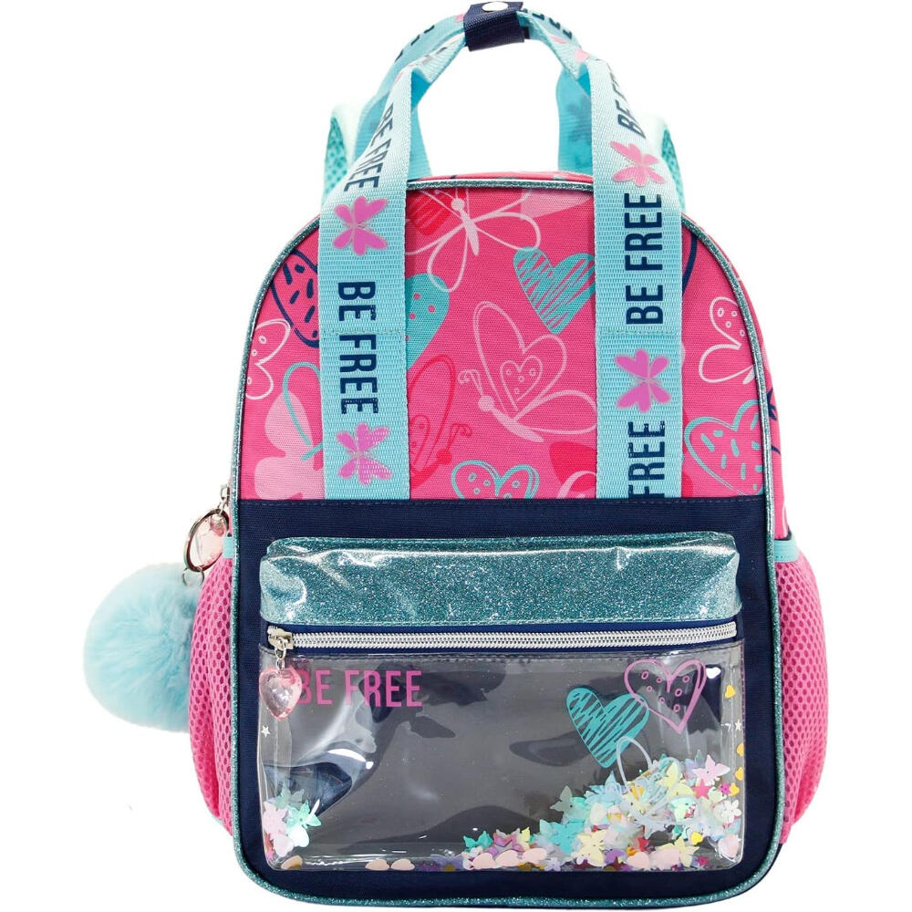 Mochila - Sportswear - Unisex - Impresa y acolchada - Be Free Glitter - Rosa 2/3
