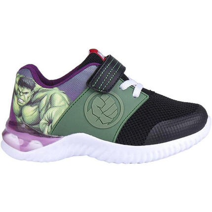 Zapatillas Deportivas Con Luces Hulk Niño Verdes y Moradas