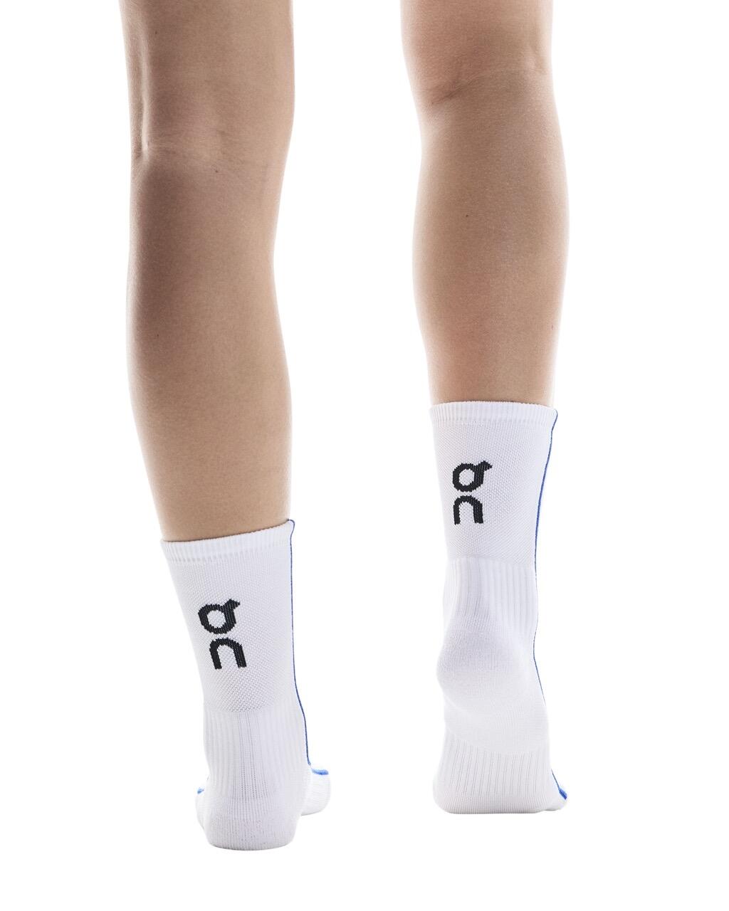 COURT SOCK HIGH WHITE/INDIGO 2/4