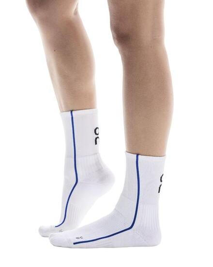 Chaussettes hautes de court blanches/indigo