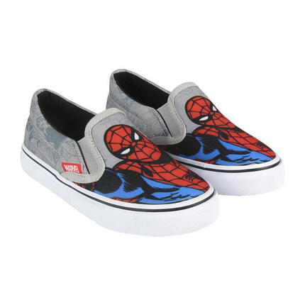 Zapatillas De Loneta Tipo Vans Spiderman Niño Grises