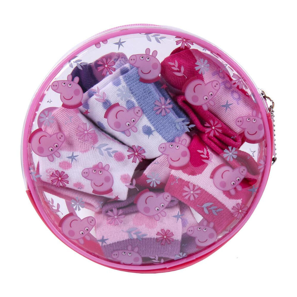 Pack 5 Calcetines Peppa Pig Con Neceser 2/3