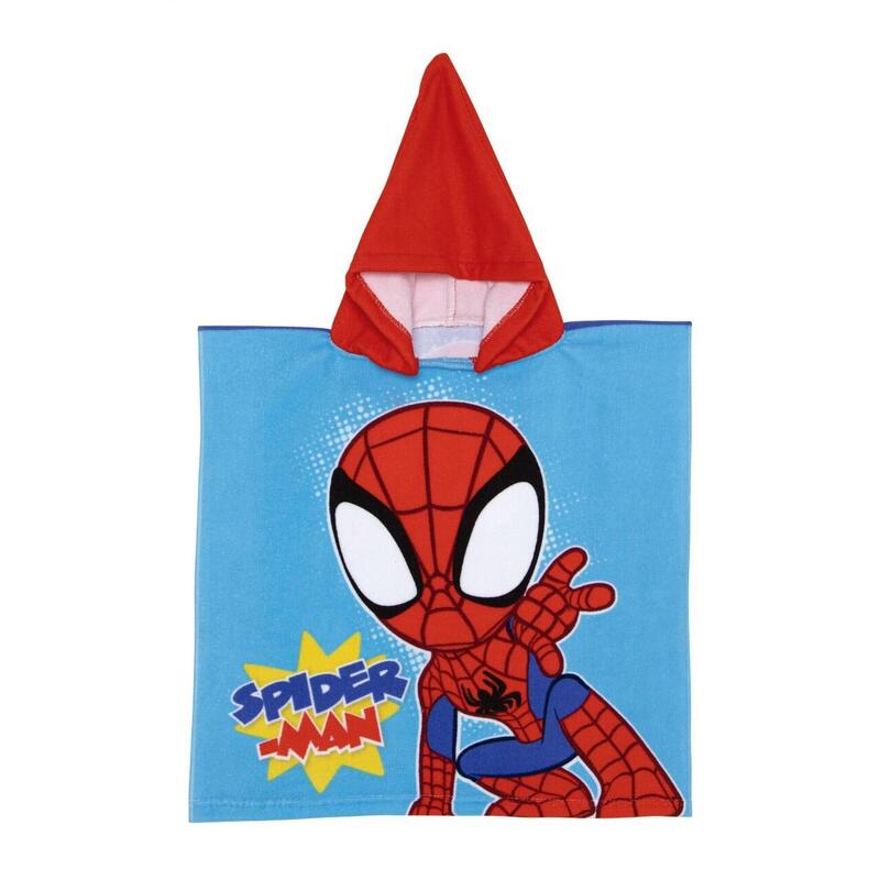 Prosop de plajă, Poncho, pentru copii, model Spidey Friends, 55x55 cm, Arditex