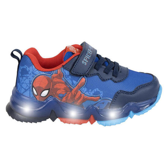Zapatillas Deportivas Suela TPR con Luces Spiderman Azules