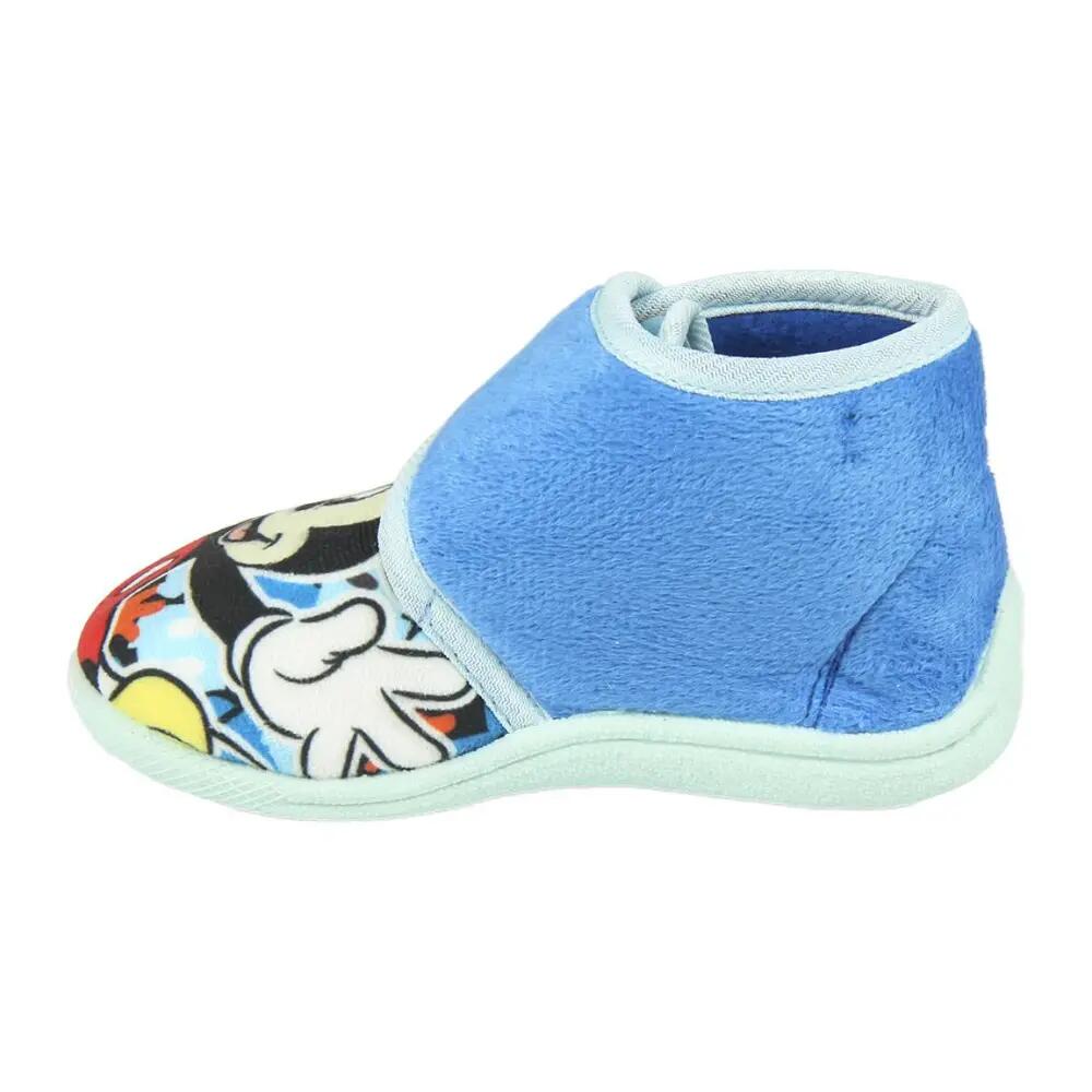 Zapatillas De Casa Media Bota Mickey Mouse Niño Azul Claro 3/3