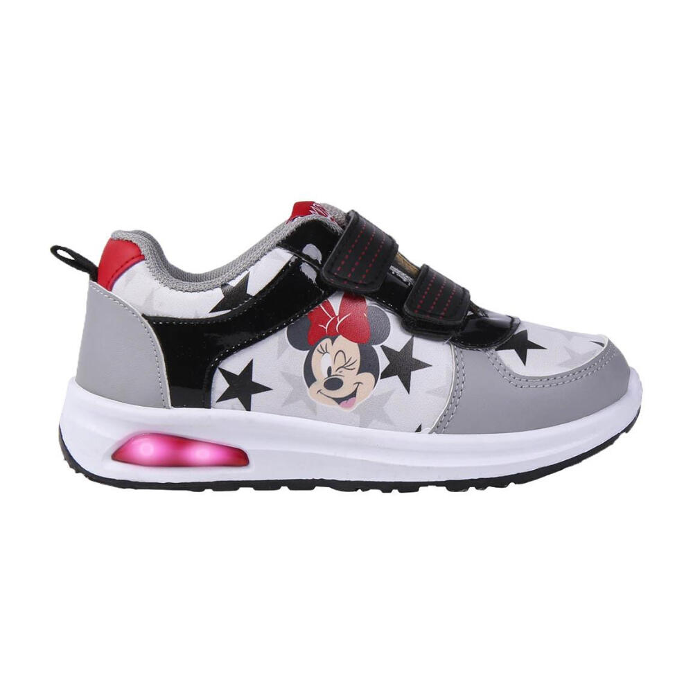 Minnie Mouse shoes with straps and lights, grey