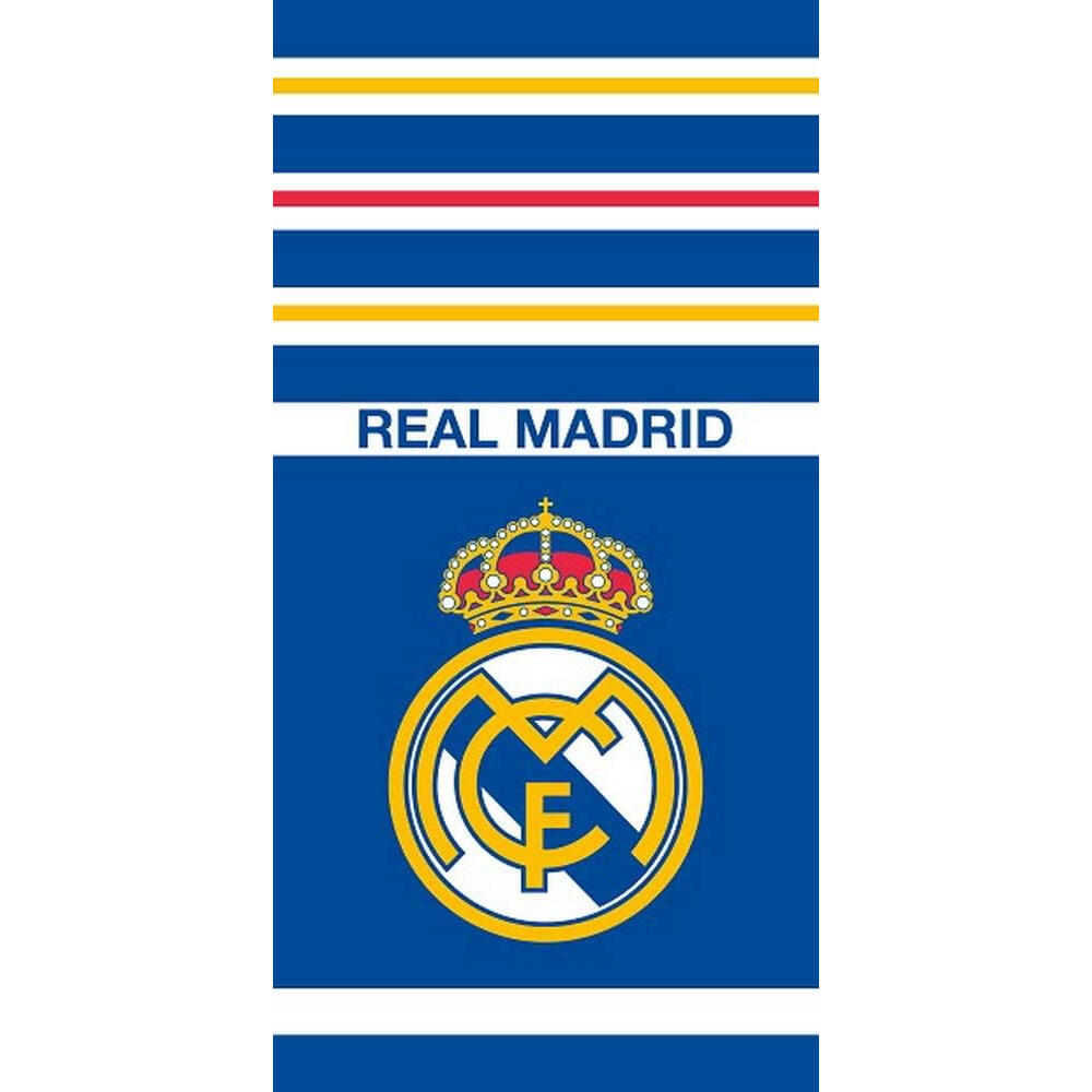 Toalla de Microfibra Real Madrid Azul Rayas Blancas 140x70 2/3