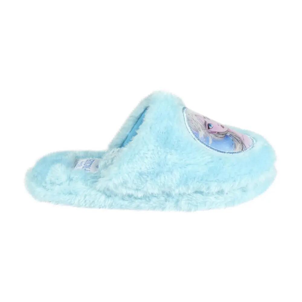 Zapatillas De Casa Frozen Niña Azules Peluche 2/3