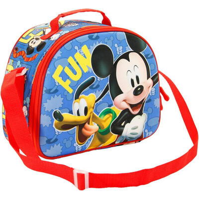 Bolsa Portaalimentos 3D Con Correa Bandolera Mickey Mouse Fun