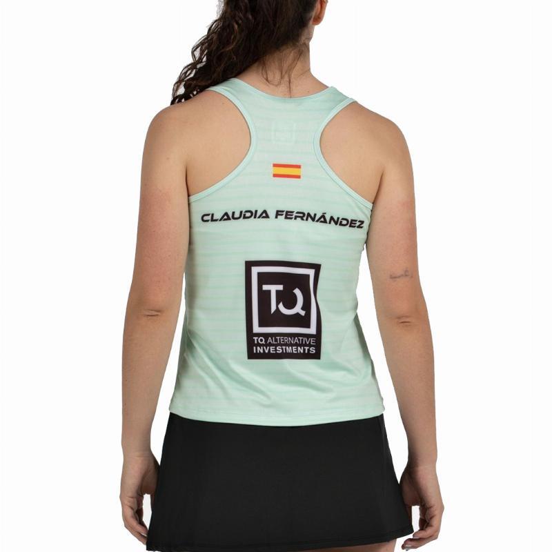 Camiseta Bullpadel Claudia Fernandez Premier Padel Adies Verde Agua 4/7