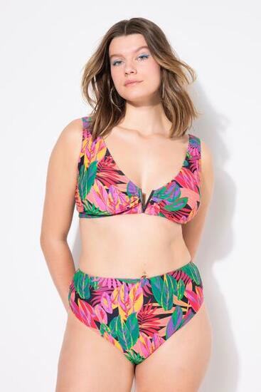 Damen Bikini-Top Softcups Jungle-Print